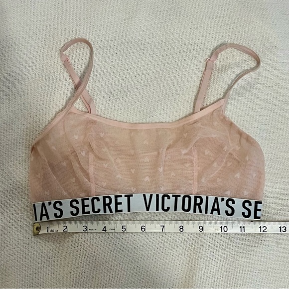 Victoria Secret Mesh Heart Light Pink Bralette - Picture 2 of 3